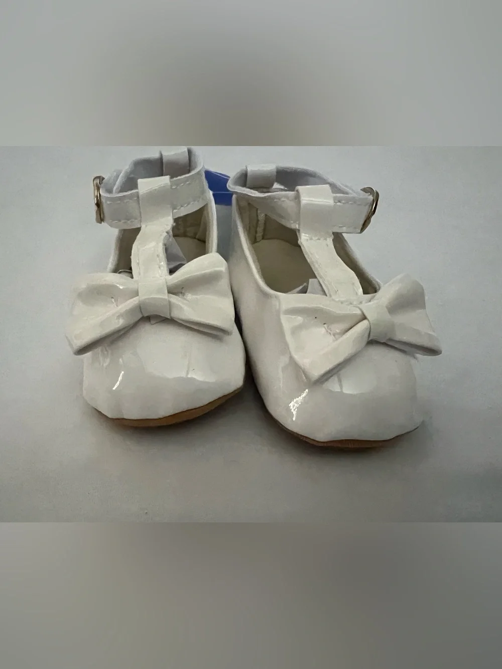 White Patent Bow Mary Jane Baby Shoes